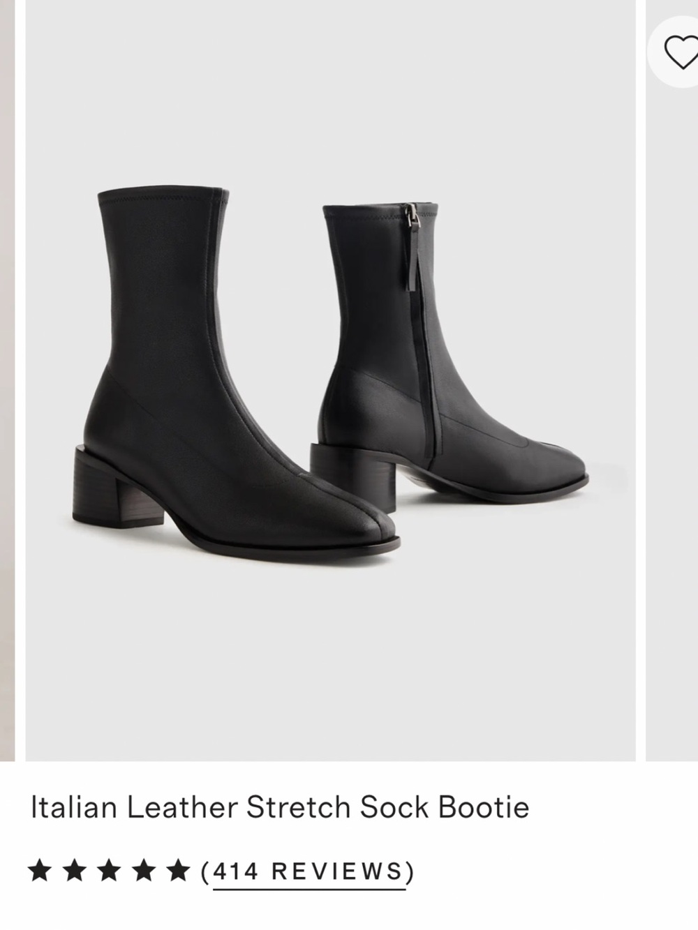 Quince Black Stretch Sock Ankle Booties